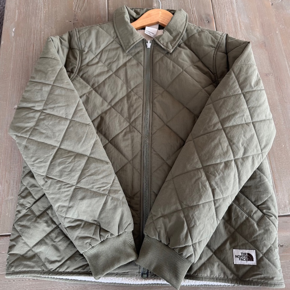 The Northface Olive Green Quilted Jacket Size Large